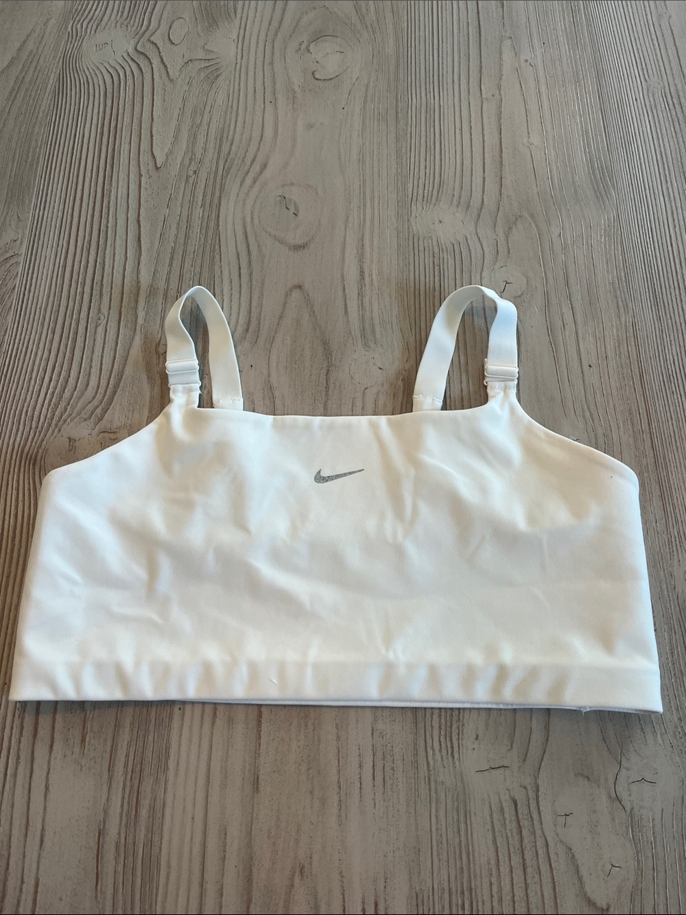 Nike White Adjustable-Strap Sports Bra women’s size 1X low support athletic